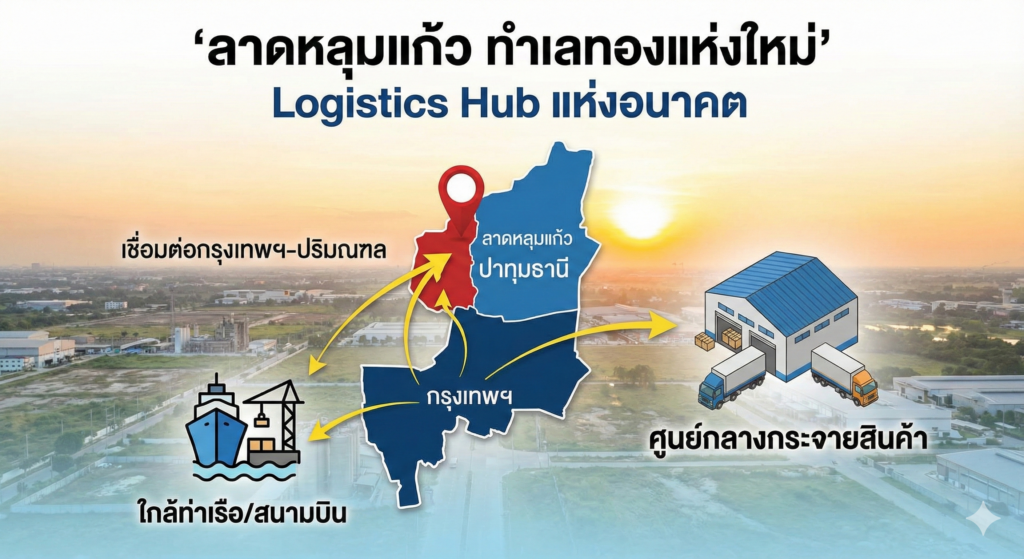 ลาดหลุมแก้ว" ทำเลทองแห่งใหม่ Logistics Hub แห่งอนาคต - HOME & FACTORY LAND